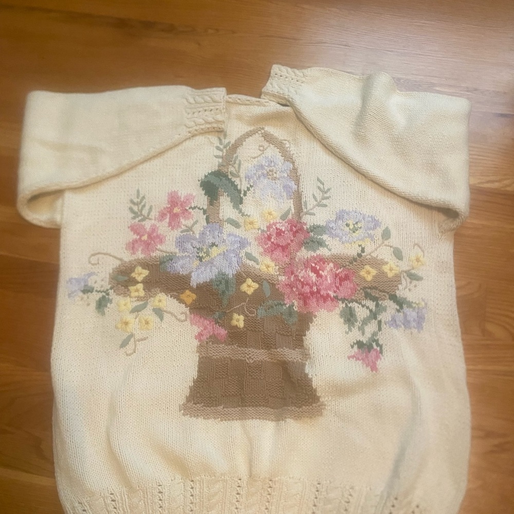 Laura Ashley floral bouquet sweater